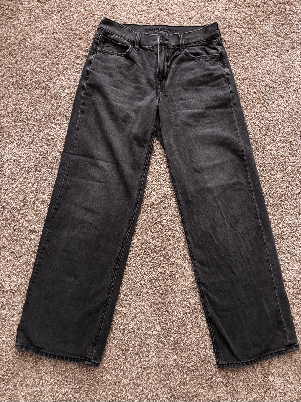 American Eagle Black Strigid Stovepipe Jeans